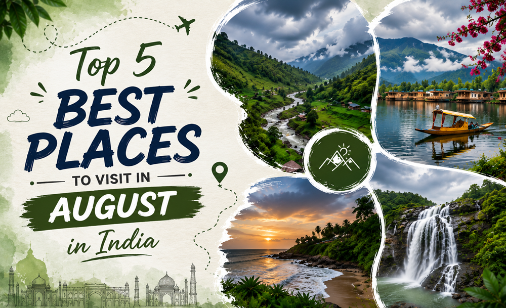 Top 5 Best Places to Visit in August in India
