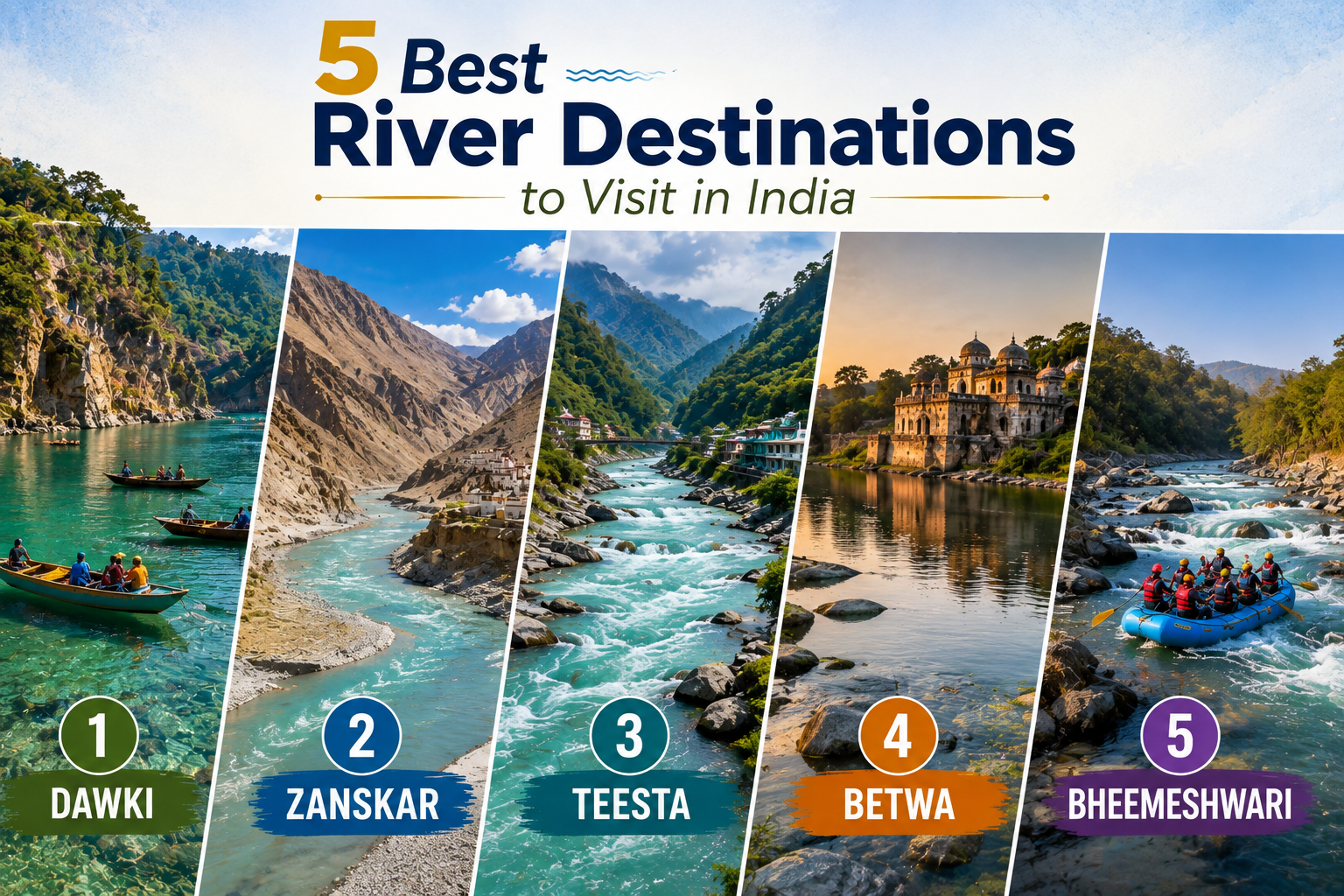5 Best River Destinations to Visit in India