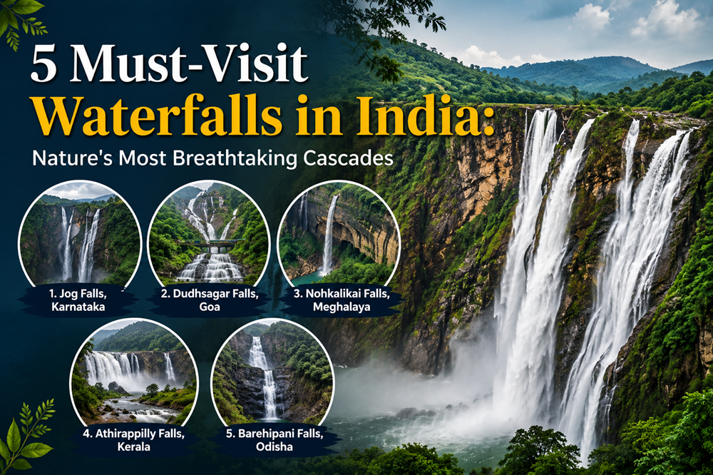 5 Must-Visit Waterfalls in India